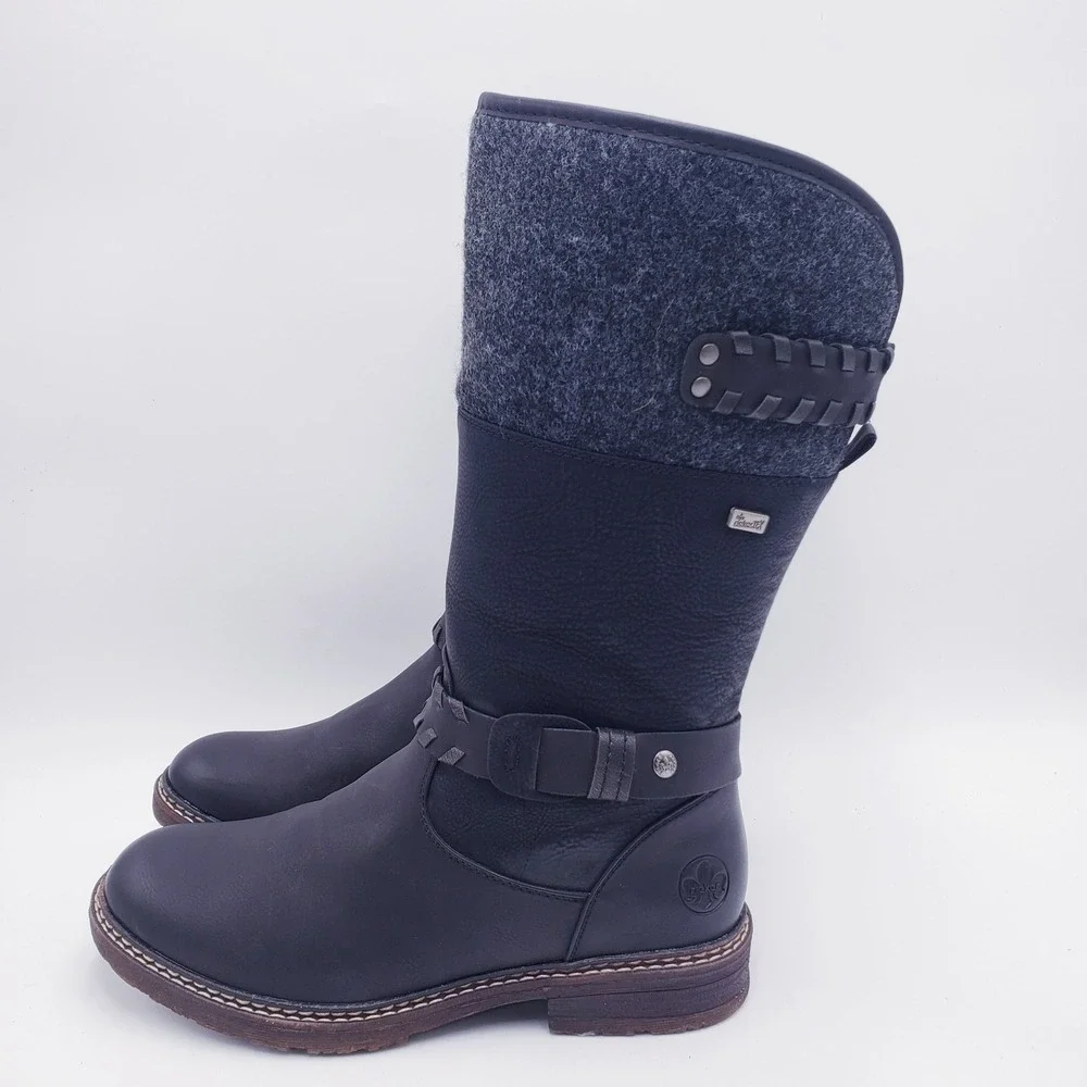 Rieker Dominika 79 Mid‎ Calf Shearling Lined Winter Size 40